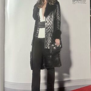 Bebe Black leather Quilted Coat